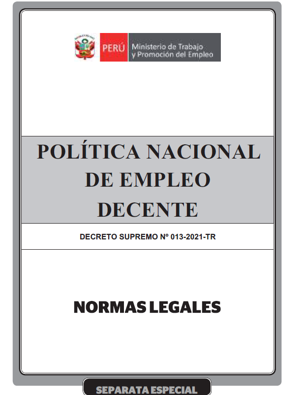 Portada de Politica-nacional-empleo-decente-Perú