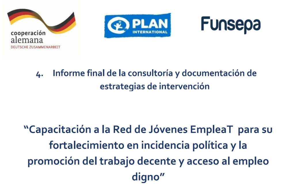 Portada de Informe consultoría fortalecimiento red de jóvenes